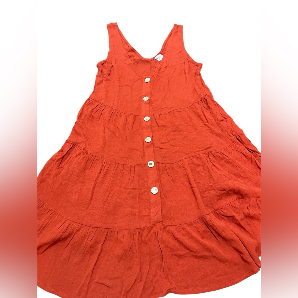 Cozy Co. Women’s Summer V Neck Button Down Casual Swing Tunic Dress